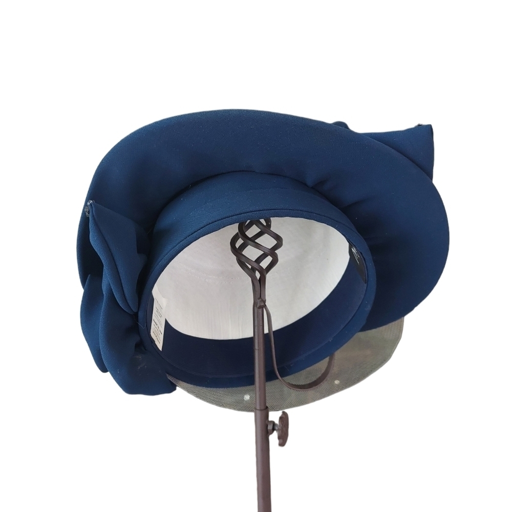 Moshita Couture Navy Sunday Women's Hat EUC - Picture 8 of 13